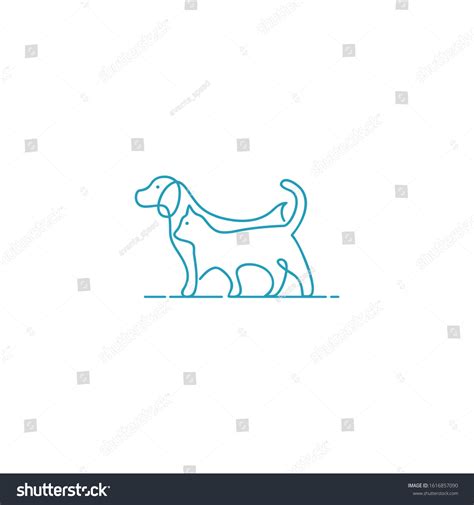 Cat Dog Logo Design Vector Stock Vector (Royalty Free) 1616857090 ...