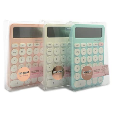 Calculadora Ibi Craft Tendance Colores Pastel Papelarte