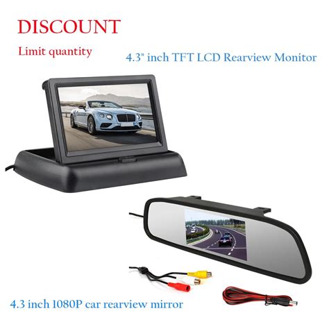 Monitor de visión trasera para coche 4 3 pulgadas 1080P espejo