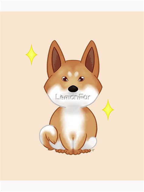 Shiba Inu Poster For Sale By Lemonfur Redbubble