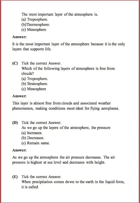 Class 7 Social Science Our Environment Chapter 4 Air Solution