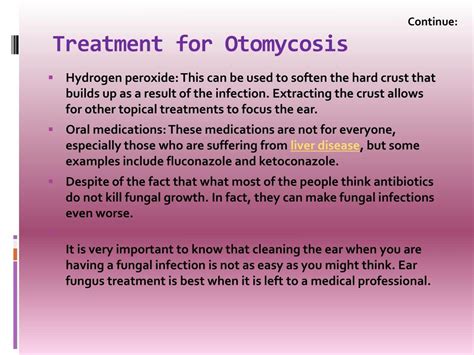 Ppt Otomycosis Causes Symptoms Daignosis Prevention And Treatment Powerpoint Presentation