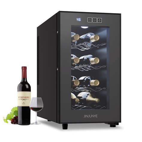 Jinjunye 8 Bottle Wine Cooler Slim Freestanding Beverage Fridge 46 66