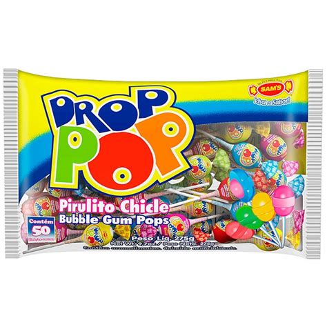 Pirulito Chicl Drop Pop G Unidades Sam S Loja Do Aben Oado