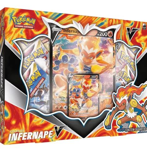 Jogo De Cartas Colecionáveis Pókemon Copag Carta Infernape V X Caixa