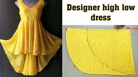 Stylist Full Umbrella High Low Dress Easy Cutting And Stitching Step By