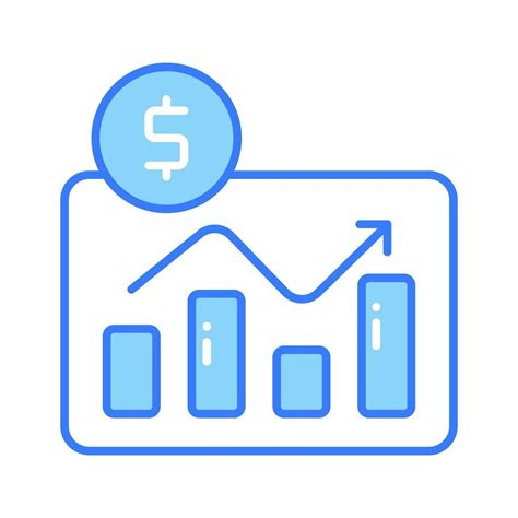 Dollar With Diagram Denoting Concept Icon Of Financial Chart Business