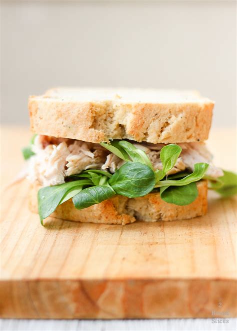 Receta De Sandwich De Pollo Asado 2 Bread Slices