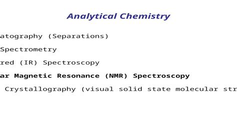 Ppt Chromatography Separations Mass Spectrometry Infrared Ir