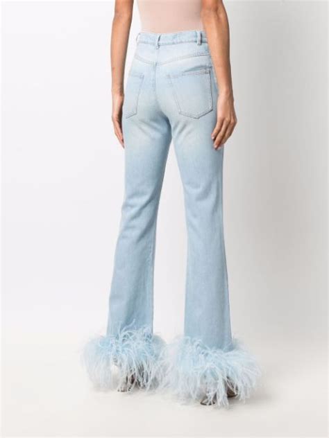 Shop Seen Users Feather Trim Flared Jeans With Express Delivery Farfetch