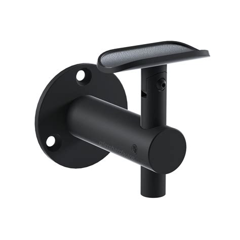 Wall Mounted Hand Rail Bracket Matte Black IGT Glass Hardware