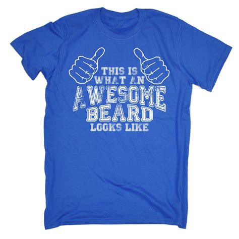 Awesome Beard T Shirt For Him Dad Grandad Son Joke Tee Funny Birthday