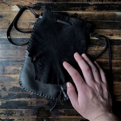 Large Black Leather Medicine Bag. | RitualCravt | Metaphysical & Witchy