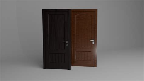 3d Model Pack Of 4 Low Poly Doors Turbosquid 2254860