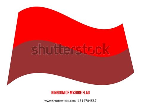 Kingdom Mysore 13991950 Flag Waving Vector Stock Vector Royalty Free