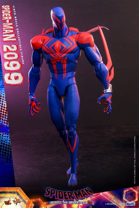 Spider Man 2099 Hot Toys MMS711 Spider Man Across The Spider Verse 1 6th Scale Collectible