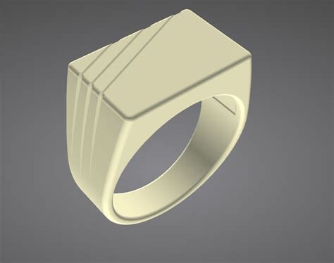 Mens Signet Ring D Model D Printable Cgtrader