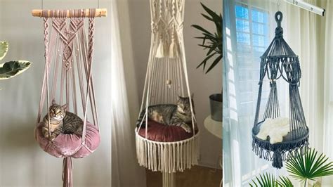 So Attractive And Beautiful Macrame Cat Hammock Designs For Your Pets