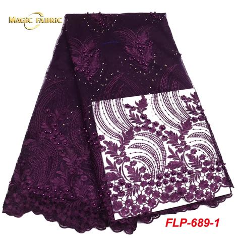 High Quality Nigerian Lace Fabrics 2018 With Beaded African French Net