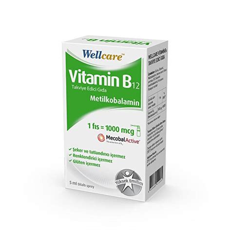 Wellcare Vitamin B12 1000 Mcg Sprey 5 Ml Fiyatları Ve Modelleri Pazarama