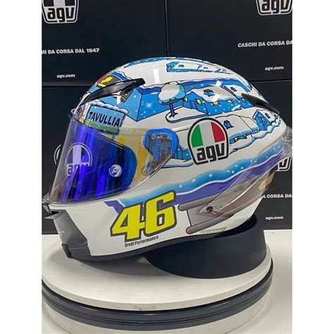 Мотошлем AGV pista GP - белый, лазурный - купить с доставкой по ...
