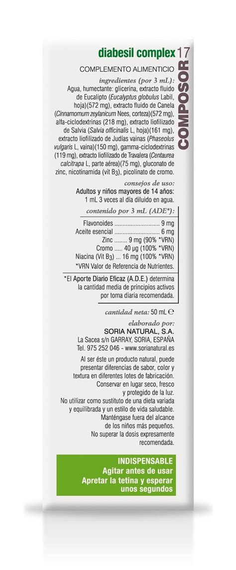 Composor 17 Diabesil Complex Soria Natural