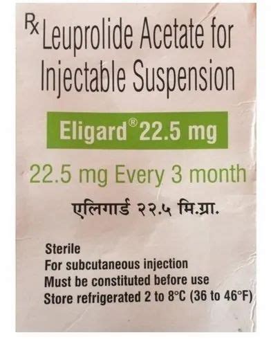 Eligard Leuprolide Acetate For Injectable Suspension Dosage Form Liquid 1 Vial At Rs 18500