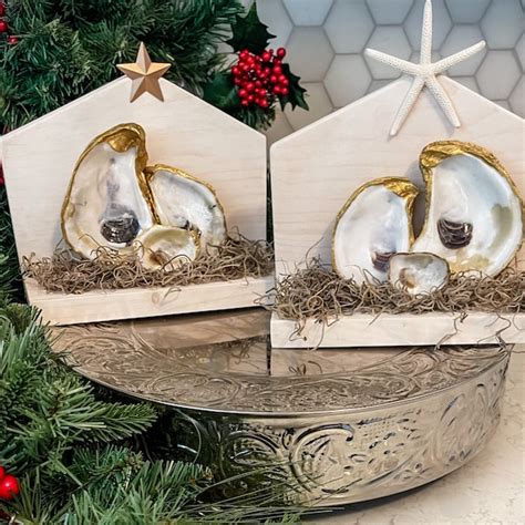 Oyster Shell Nativity Etsy