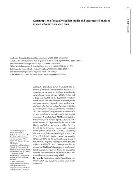 PDF Consumo de mídias sexualmente explícitas e sexo anal desprotegido