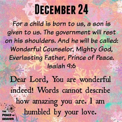 December 24 Isaiah 96 J December Quotes Bible Verses Isaiah