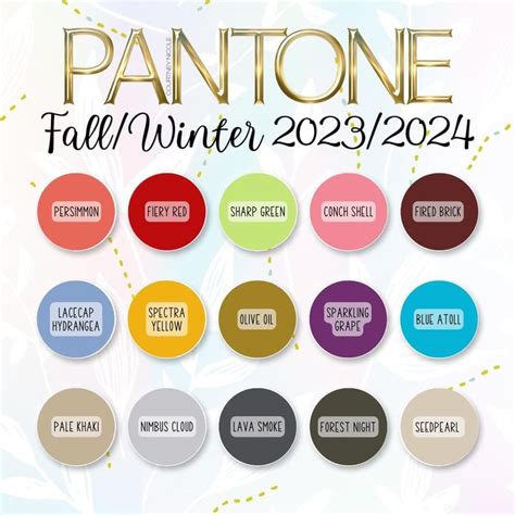 Pantone Colors Fall Winter Reeba Catlaina