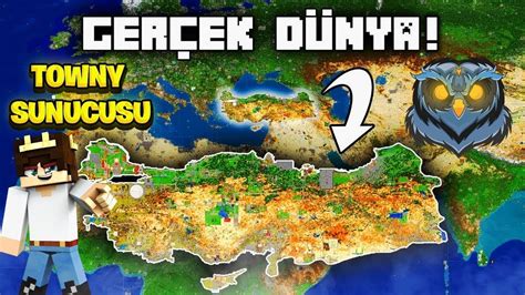 Dünya Haritalı Towny Sunucusu RonemaCraft Minecraft Sunucu Tanıtımı