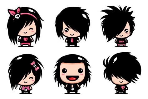 Cute Emo Vector Character Design Graphic by jonnyleaf14 · Creative Fabrica