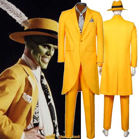 The Mask Jim Carrey Cosplay Costume Uniform Outfit Halloween Carnival ...