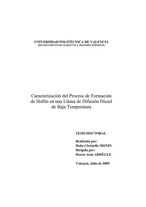 PDF Caracterización del Proceso de Formación de Hollín en PDF