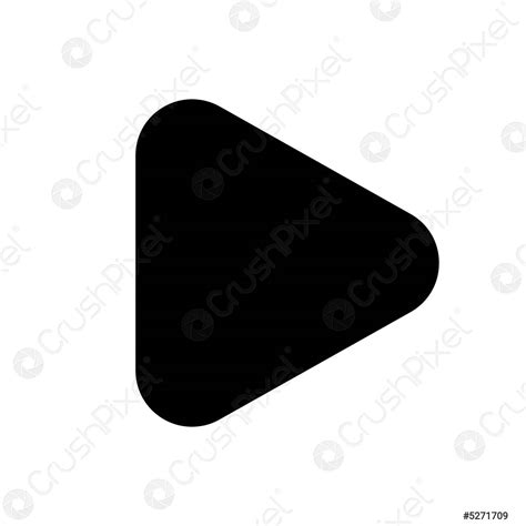 Play Button Black Glyph Ui Icon Stock Vector Crushpixel