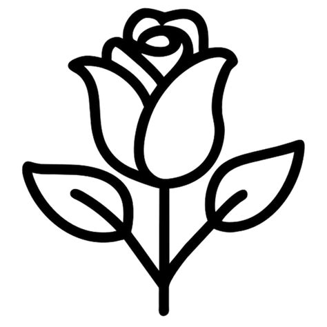 Premium Vector Rose Icon Outline