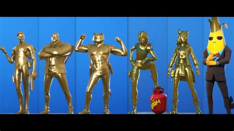 Unlocking All The Golden Skins Of Fortnite Season 2 And My Locker