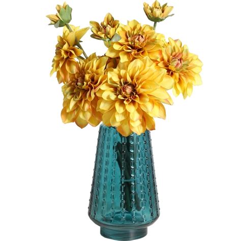 Emboss Flower Glass Vase Living Room Decor Home Decoration Glass Vase Decorative Vases With