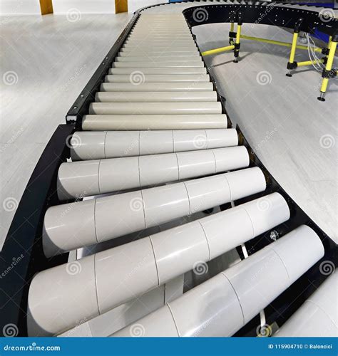 Conveyor Rollers stock photo. Image of empty, rollers - 115904710