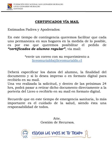 Certificados De Alumno Regular