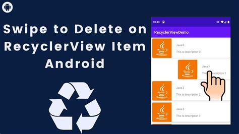 Swipe To Delete RecyclerView Items RecyclerView Tutorial In Android