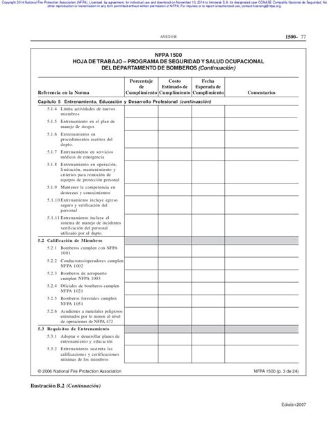 Nfpa 1500 Norma Sobre Programas De Seguridad Y Salud Ocupacional Par