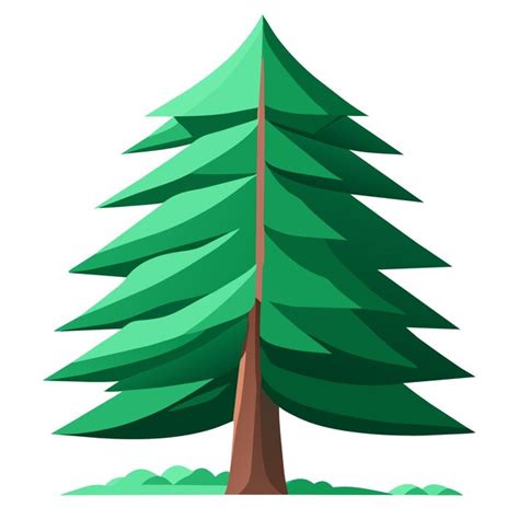 Premium Vector Digital Artwork Isolated Coniferous Tree In Vector Format