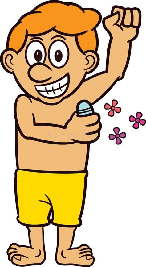 Applying Deodorant Stock Illustrations 125 Applying Deodorant Stock