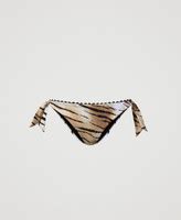 Bikini Thong With Print Woman Patterned TWINSET Milano