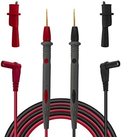 Electronic Test Leads Test Probes Multimeter Leads With Clips Gold