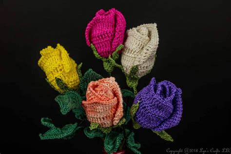 Long Stem Rose Crochet Pattern Lyns Crafts