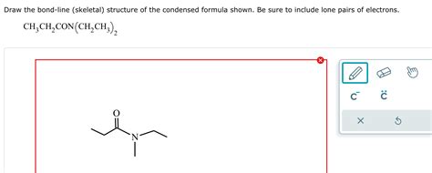 Solved Draw The Bond Line Skeletal Structure Of The