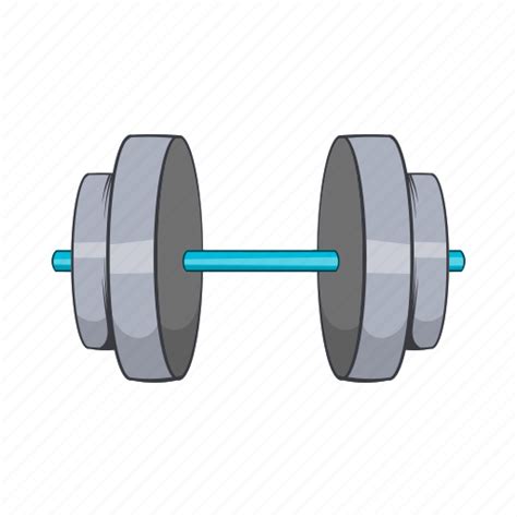 Cartoon, dumbbell, equipment, exercise, gym, object, sign icon ...